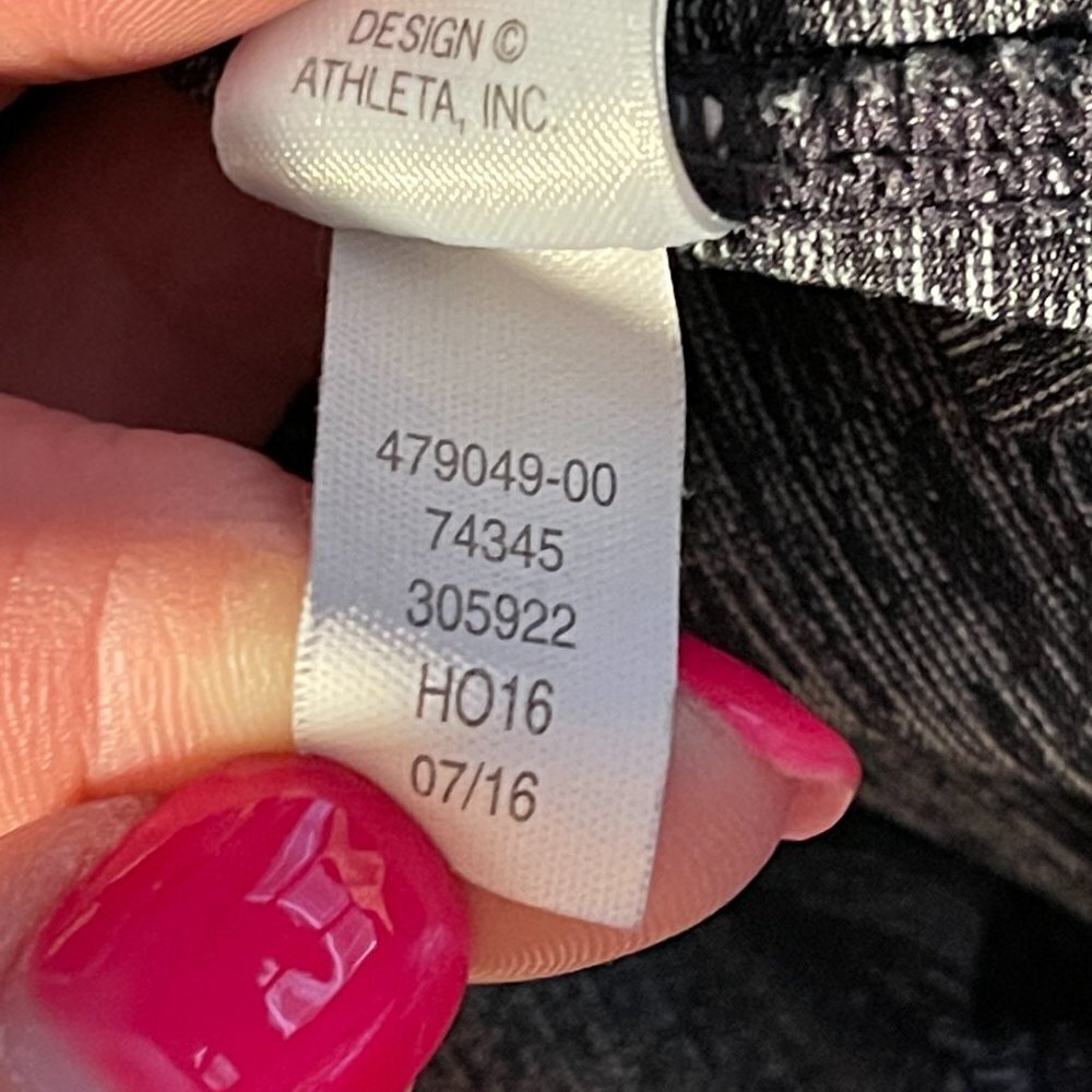 Women's XS Heathered Gray Athleta Tight Ankle Leggings Fitted Stretch - Picture 9 of 9